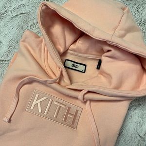 Kith Classic Logo Pink Hoodie Size Medium M